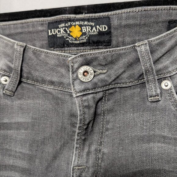 Lucky Brand Women's Gray Faded Wash Lolita Skinny Jeans Stretch Denim Size 4‎ - Picture 3 of 9
